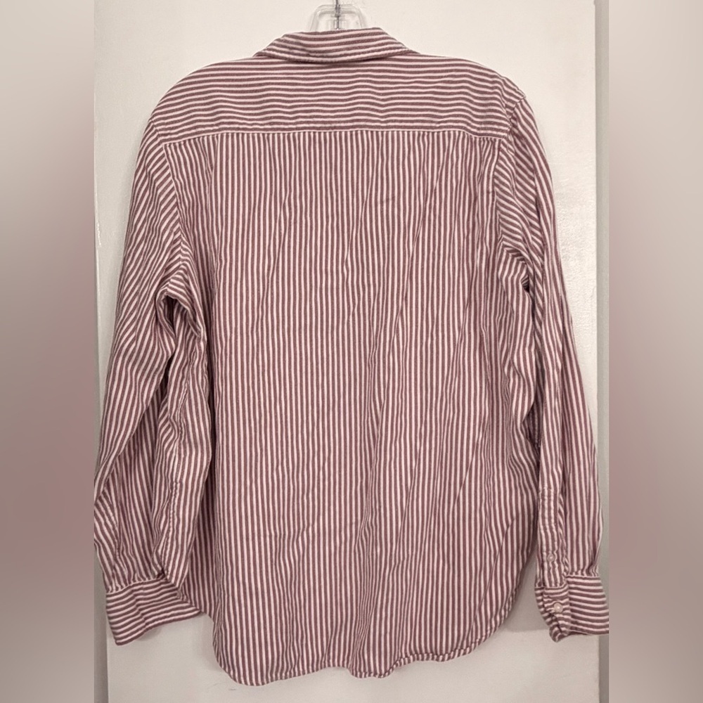Frank & Eileen Eileen Button Down Shirt Pink & White Stripe Size Large - Picture 3 of 6